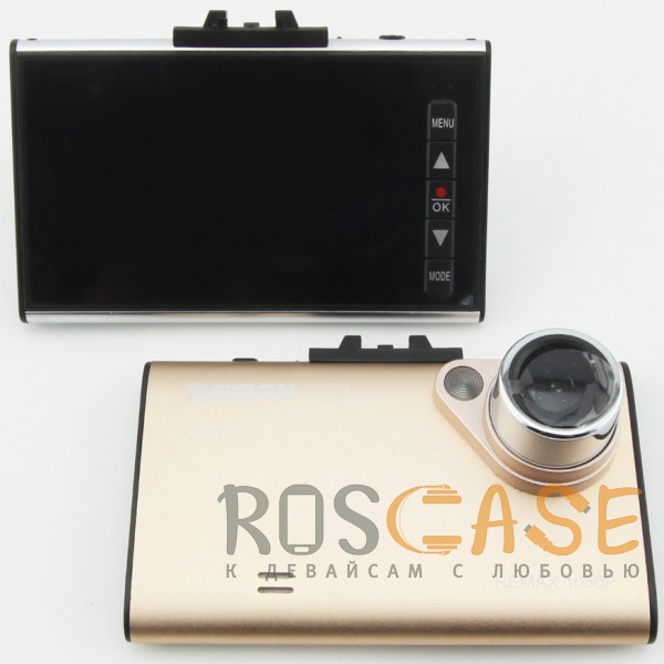 Фотография Золотой Remax DVR CX-01 | Компактный видеорегистратор в автомобиль на присоске (Full HD (1920x1080)