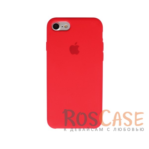 Фото Красный / Red Оригинальный силиконовый чехол для Apple iPhone 7 (4.7") (реплика)