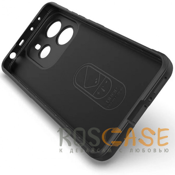 Изображение Черный Flex Silicone | Противоударный чехол для Xiaomi Redmi Note 14 4G с защитой камеры и микрофиброй