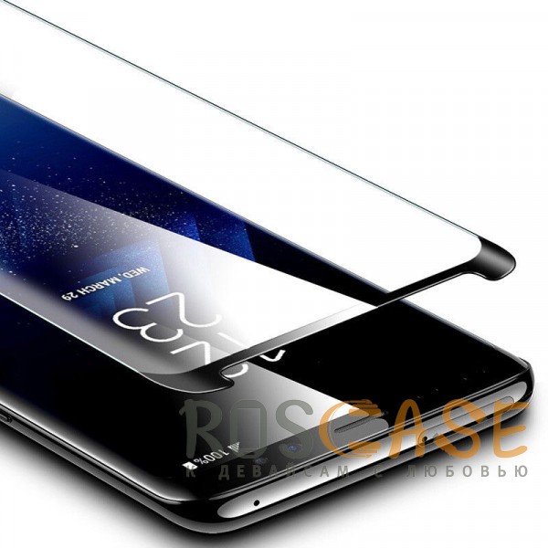 Фотография Черный Объемное защитное 3D стекло для Samsung Galaxy S9+ на весь экран