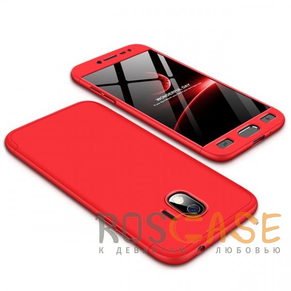 Фото Красный GKK LikGus 360° | Двухсторонний чехол для Samsung J250F Galaxy J2 Pro (2018) с защитными вставками