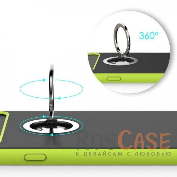 Фото Зеленый / Green Rock Ring Holder Case M2 | Чехол для iPhone 7/8/SE (2020) с удобным кольцом-подставкой на 360