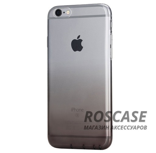 Фотография Черный / Transparent black ROCK Iris | Силиконовый чехол для Apple iPhone 6/6s plus (5.5") с цветным градиентом