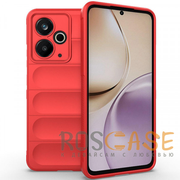 Фото Красный Flex Silicone | Противоударный чехол для Realme 14T 5G с защитой камеры и микрофиброй