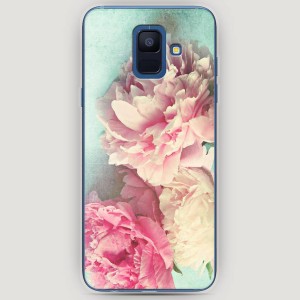 RosCase | Силиконовый чехол Пионы new на Samsung Galaxy A6 (2018)