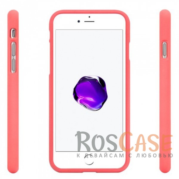 Фотография Розовый Гибкий матовый защитный чехол Mercury Soft Feeling Jelly с поверхностью Soft-Touch для Apple iPhone 7 plus / 8 plus (5.5")