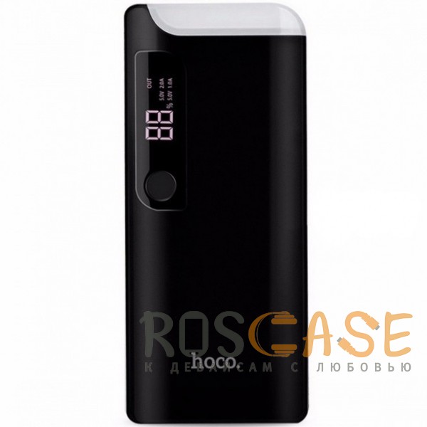 Фото Черный Hoco B27 | Компактное портативное зарядное устройство Power Bank с фонариком и экраном (15000 mAh)