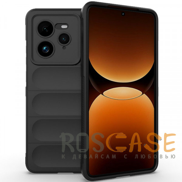 Фото Черный Flex Silicone | Противоударный чехол для Realme GT7 Pro 5G (GT 7 Pro) с защитой камеры и микрофиброй