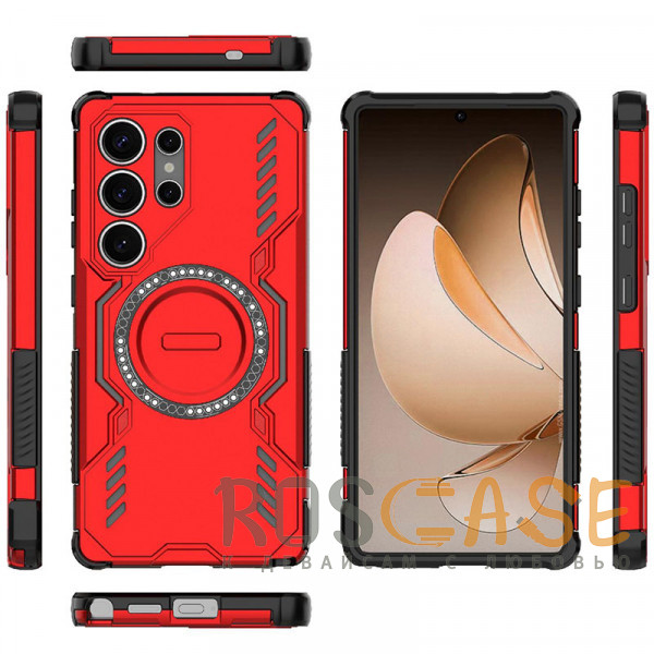 Фотография Красный Mirage MagSafe | Противоударный чехол с поддержкой MagSafe для Samsung Galaxy S25 Ultra