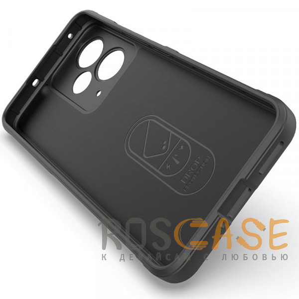 Изображение Черный Flex Silicone | Противоударный чехол для Realme 14T 5G с защитой камеры и микрофиброй