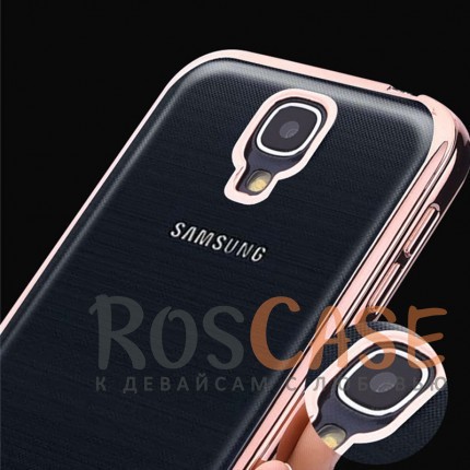 Фото Розовый Силиконовый чехол для Samsung i9500 Galaxy S4 с глянцевой окантовкой