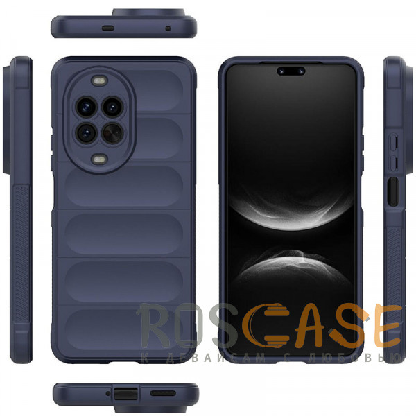 Фото Темно-синий Flex Silicone | Противоударaный чехол для Huawei Nova 14 Pro с защитой камеры и микрофиброй