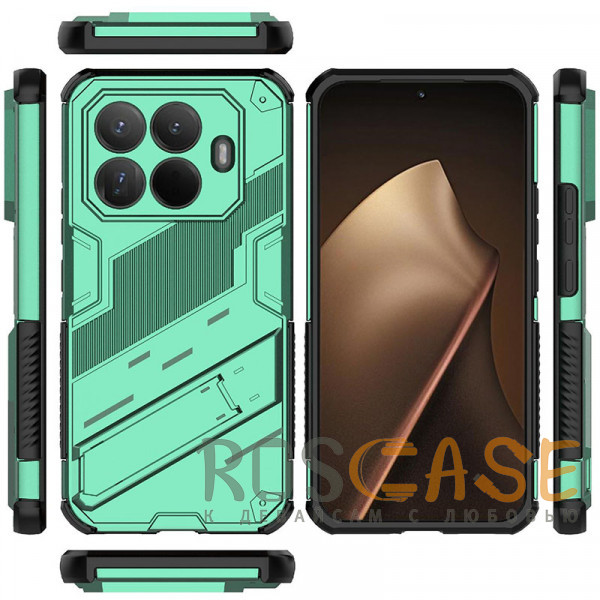 Изображение Зеленый Megatron | Противоударный чехол-подставка для Xiaomi Mi 15T Pro с защитой камеры