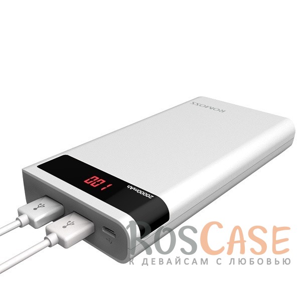 Фото Белый Портативное зарядное устройство Power Bank ROMOSS Sense 6 LED (PH80) (20000mAh)