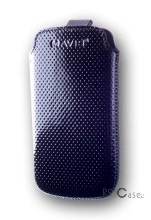 Фотография Черный (перфорированный) Кожаный футляр Mavis Premium PERFO для LG Optimus L5 II E450/E455