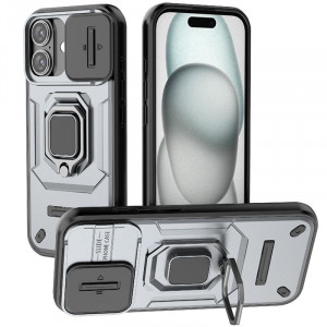 Transformer Ring Holder | Противоударный чехол с кольцом и шторкой камеры  для iPhone 17