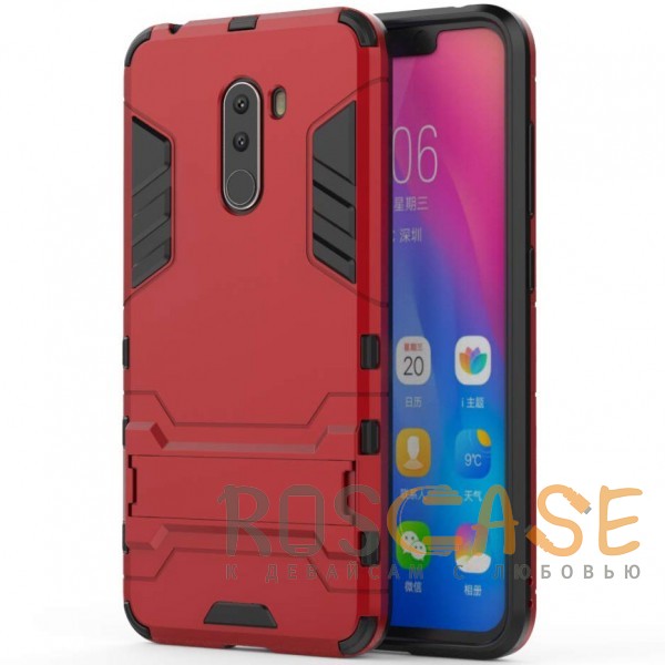 Фотография Красный / Dante Red Transformer | Противоударный чехол для Xiaomi Pocophone F1 с мощной защитой корпуса