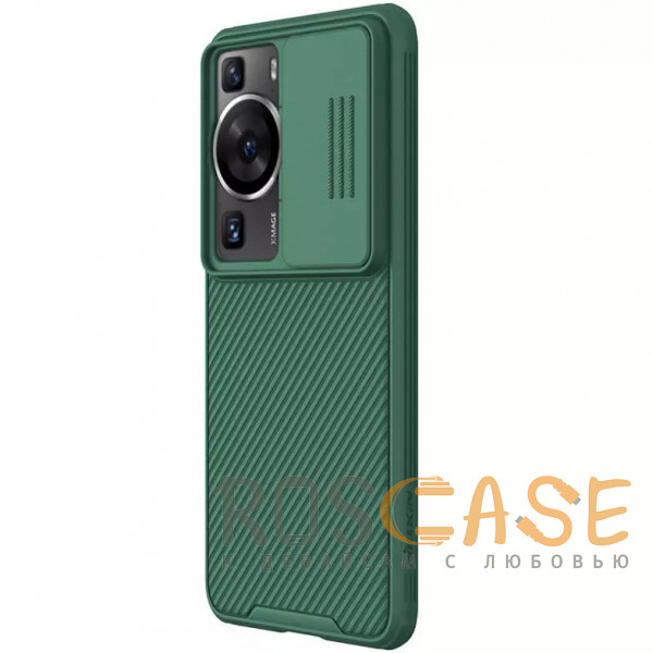 Фотография Зеленый Nillkin CamShield Pro | Чехол из пластика и TPU с защитой камеры для Huawei P60 / P60 Pro