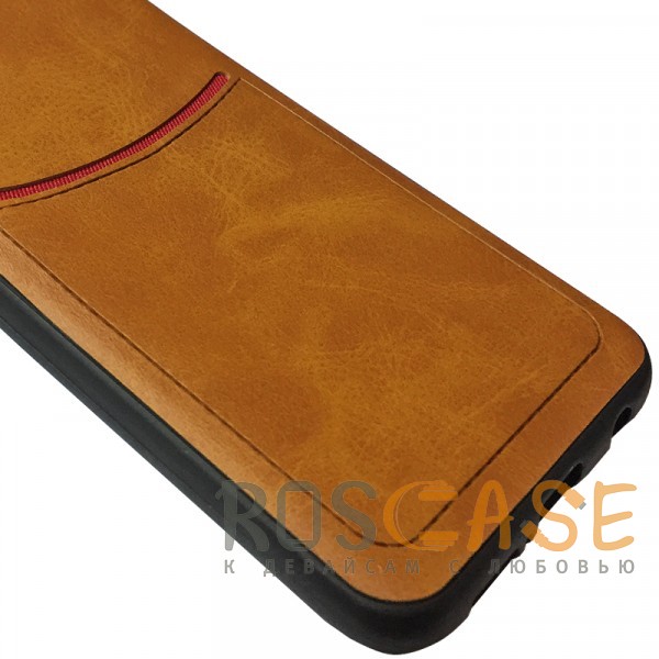 Фотография Светло-коричневый ILEVEL | Чехол с кожаным покрытием и с карманом-визитницей для Huawei Honor 10