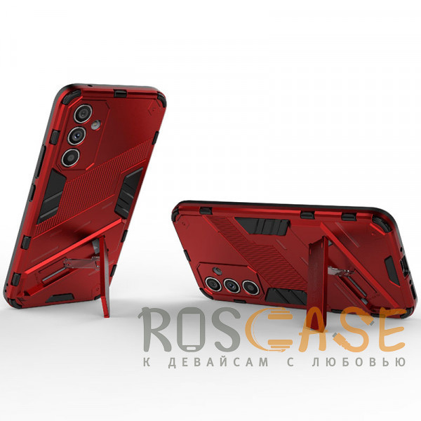 Фотография Красный Megatron | Противоударный чехол-подставка для Samsung Galaxy A54 с защитой камеры