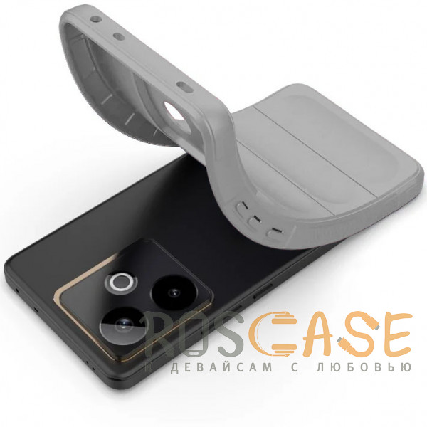 Фотография Серый Flex Silicone | Противоударный чехол для Realme GT7 / GT 7 / 7T с защитой камеры и микрофиброй