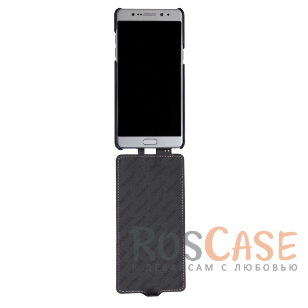 Фотография Черный / Black TETDED натур. кожа | Чехол-флип для Samsung N935 Galaxy Note Fan Edition