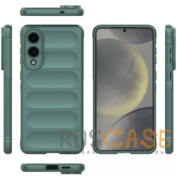 Фото Зеленый Flex Silicone | Противоударный чехол для Samsung Galaxy S25 Edge с защитой камеры и микрофиброй