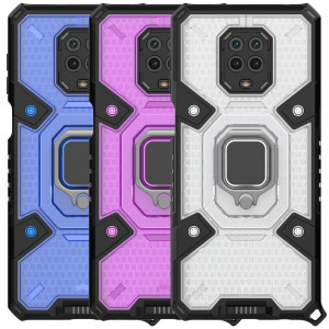 Honeycomb Armor | Противоударный чехол с защитой камеры и кольцом  для Xiaomi Redmi Note 9S