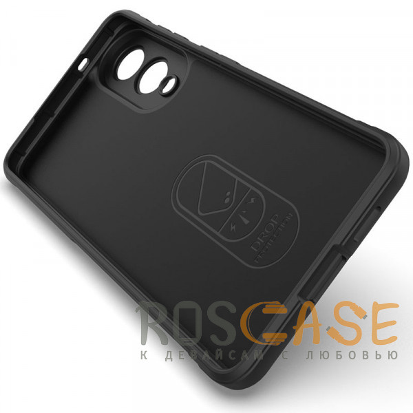 Изображение Черный Flex Silicone | Противоударный чехол для Samsung Galaxy S25 Edge с защитой камеры и микрофиброй