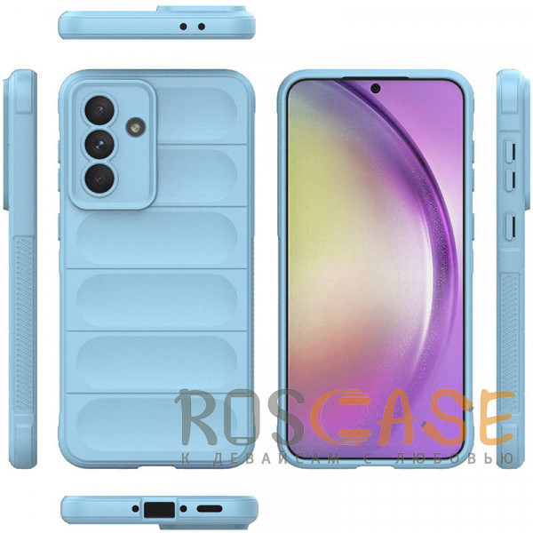 Фото Голубой Flex Silicone | Противоударный чехол для Samsung Galaxy A56 / A36 5G с защитой камеры и микрофиброй