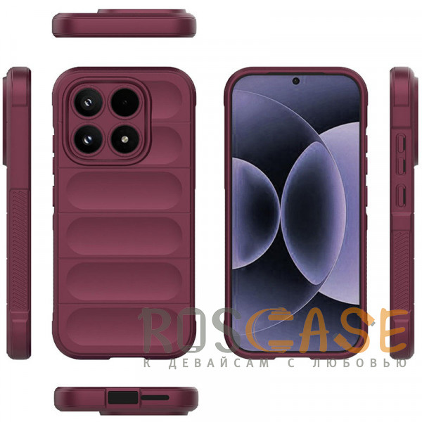 Фото Бордовый Flex Silicone | Противоударный чехол для Xiaomi Mi 17 с защитой камеры и микрофиброй