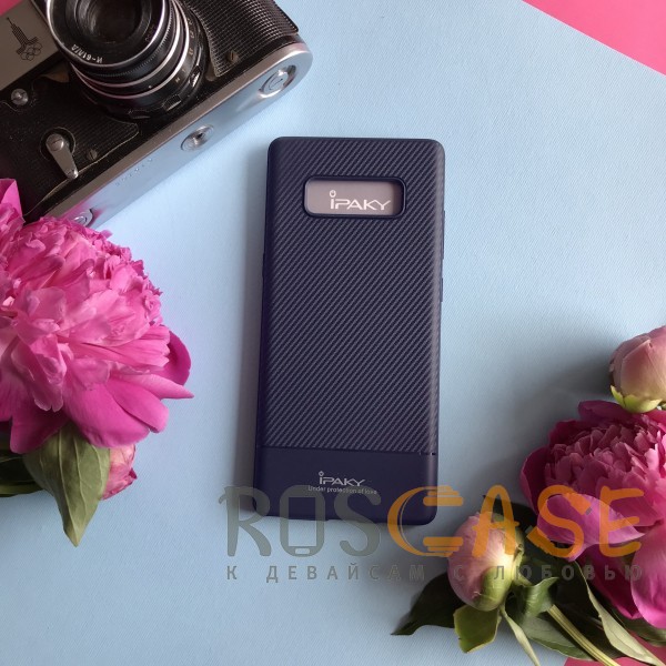 Фотография Синий iPaky Musy | Ультратонкий чехол для Samsung Galaxy Note 8 с карбоновым покрытием