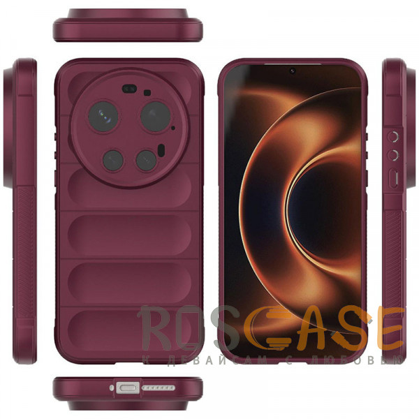 Фото Бордовый Flex Silicone | Противоударный чехол для Xiaomi Mi 17 Ultra с защитой камеры и микрофиброй