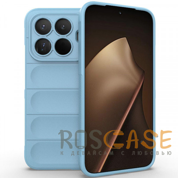 Фото Голубой Flex Silicone | Противоударный чехол для Xiaomi Mi 15T Pro с защитой камеры и микрофиброй