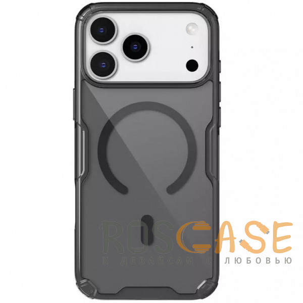 Фото Черный Nillkin Nature PRO Magnetic | Прозрачный силиконовый чехол для магнитной зарядки для iPhone 17 Pro Max