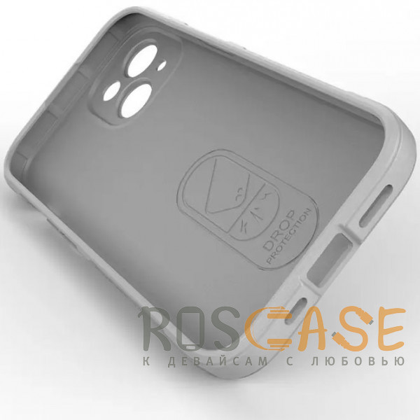 Изображение Серый Flex Silicone | Противоударный чехол для iPhone 15 с защитой камеры и микрофиброй