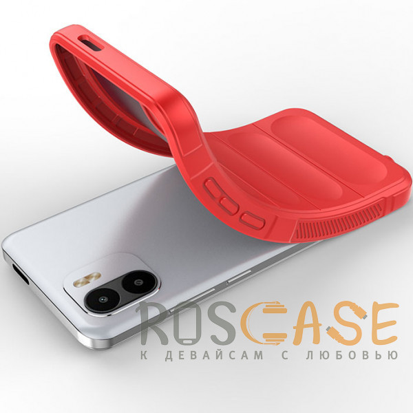 Фотография Красный Flex Silicone | Противоударный чехол для Xiaomi Redmi A1 4G с защитой камеры и микрофиброй