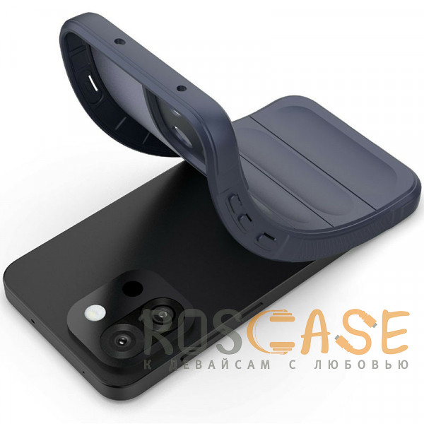 Фотография Темно-синий Flex Silicone | Противоударный чехол для OnePlus 13T / 13S с защитой камеры и микрофиброй