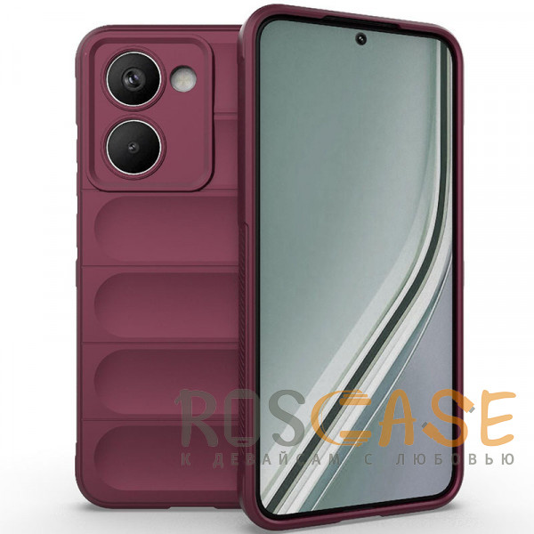 Фото Бордовый Flex Silicone | Противоударный чехол для Realme P3 Ultra 5G с защитой камеры и микрофиброй