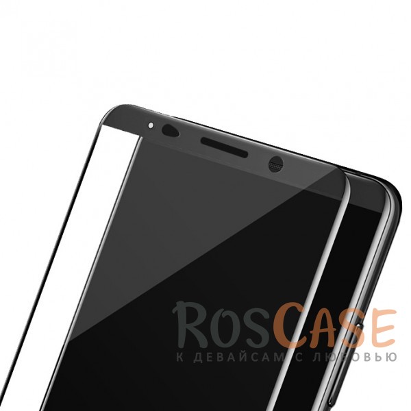 Изображение Черный Тонкое олеофобное защитное стекло с цветной рамкой на весь экран для Huawei Mate 10