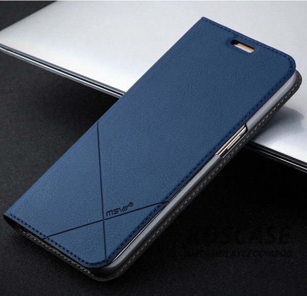 Фото Текстурный кожаный чехол-книжка Msvii с геометрическим узором и функцией подставки для Samsung G935F Galaxy S7 Edge