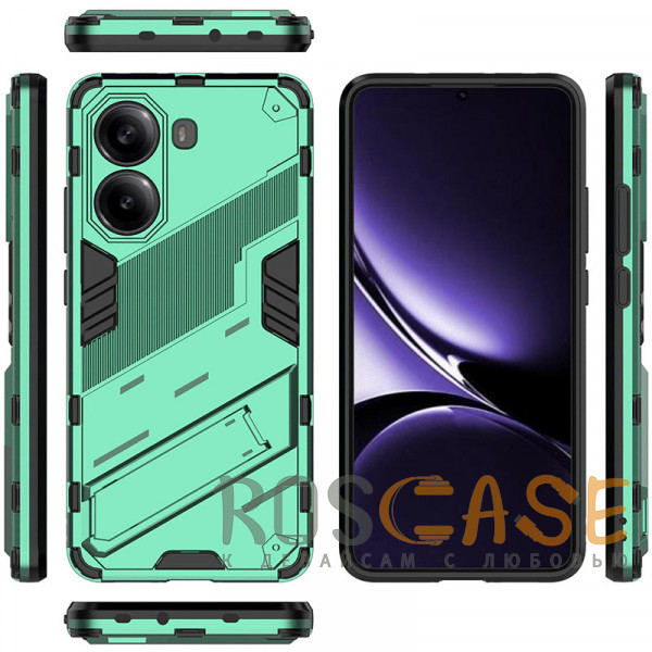 Изображение Зеленый Megatron | Противоударный чехол-подставка для Xiaomi Redmi Turbo 4 с защитой камеры