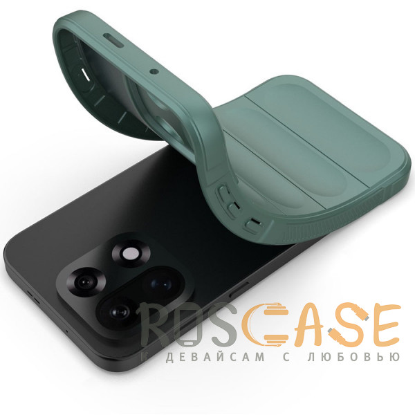 Фотография Зеленый Flex Silicone | Противоударный чехол для OnePlus 15 5G с защитой камеры и микрофиброй
