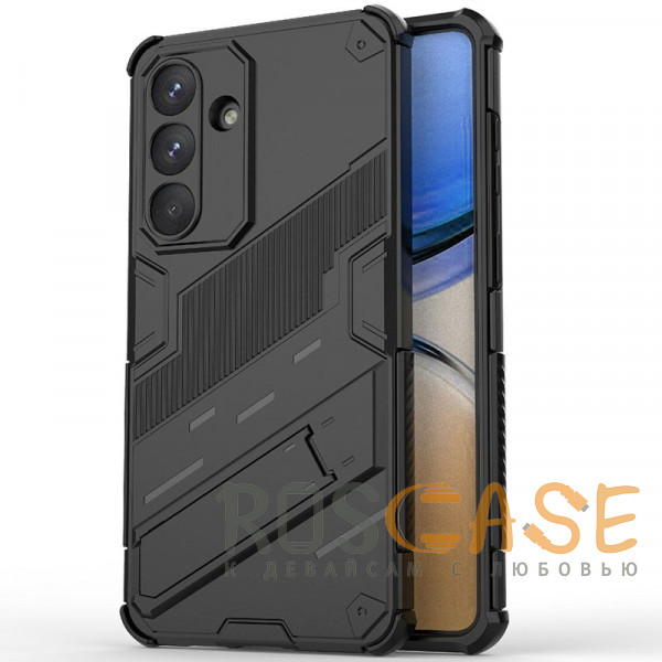 Фото Черный Megatron | Противоударный чехол-подставка для Samsung Galaxy S26 Plus с защитой камеры