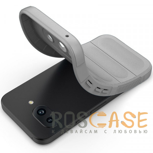 Фотография Серый Flex Silicone | Противоударный чехол для Google Pixel 9a с защитой камеры и микрофиброй