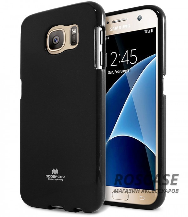 Фото Черный Mercury Jelly Pearl Color | Яркий силиконовый чехол для для Samsung G930F Galaxy S7