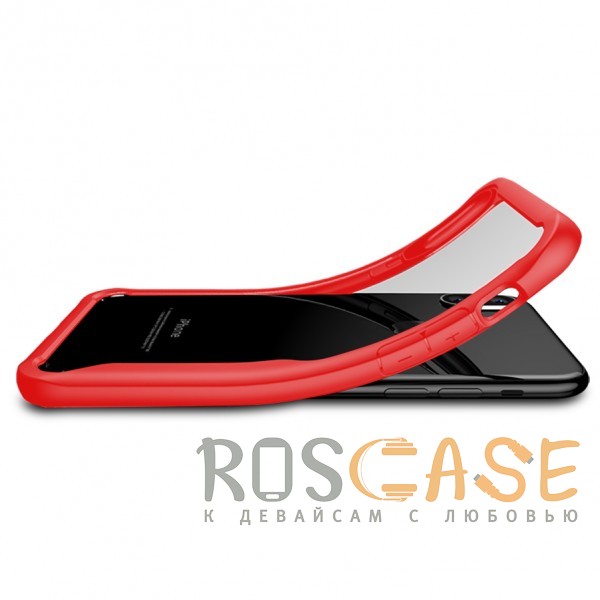 Фото Красный iPaky Luckcool | Чехол для iPhone X / XS с цветными силиконовыми вставками