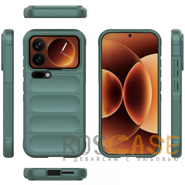 Фото Зеленый Flex Silicone | Противоударный чехол для Xiaomi Mi 17 Pro с защитой камеры и микрофиброй