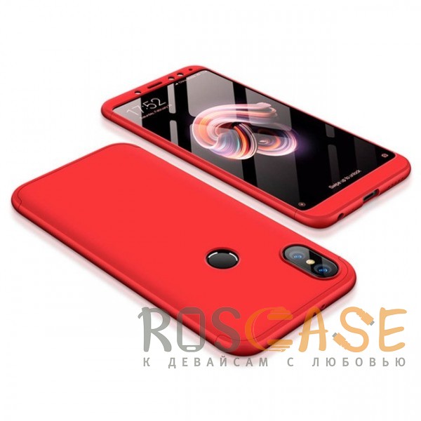 Фото Красный GKK LikGus 360° | Двухсторонний чехол для Xiaomi Redmi Note 6 Pro с защитными вставками