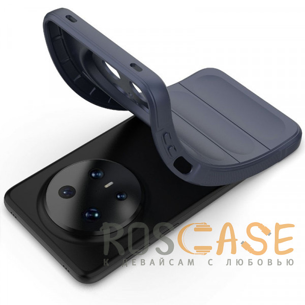 Фотография Темно-синий Flex Silicone | Противоударный чехол для Huawei Mate 70 Pro / 70 Pro Plus с защитой камеры и микрофиброй